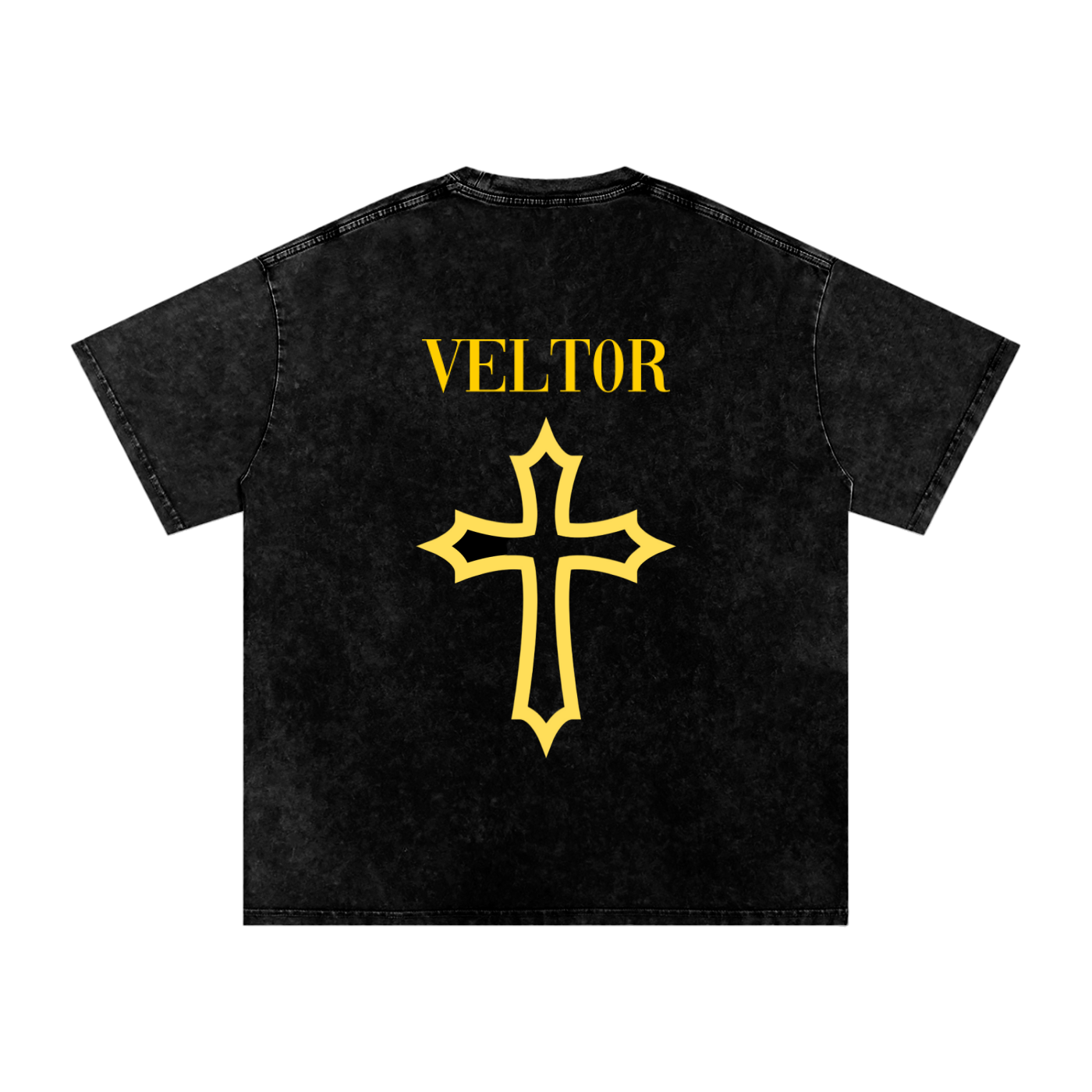 Snow Washed Oversized Veltor Cotton T-Shirt